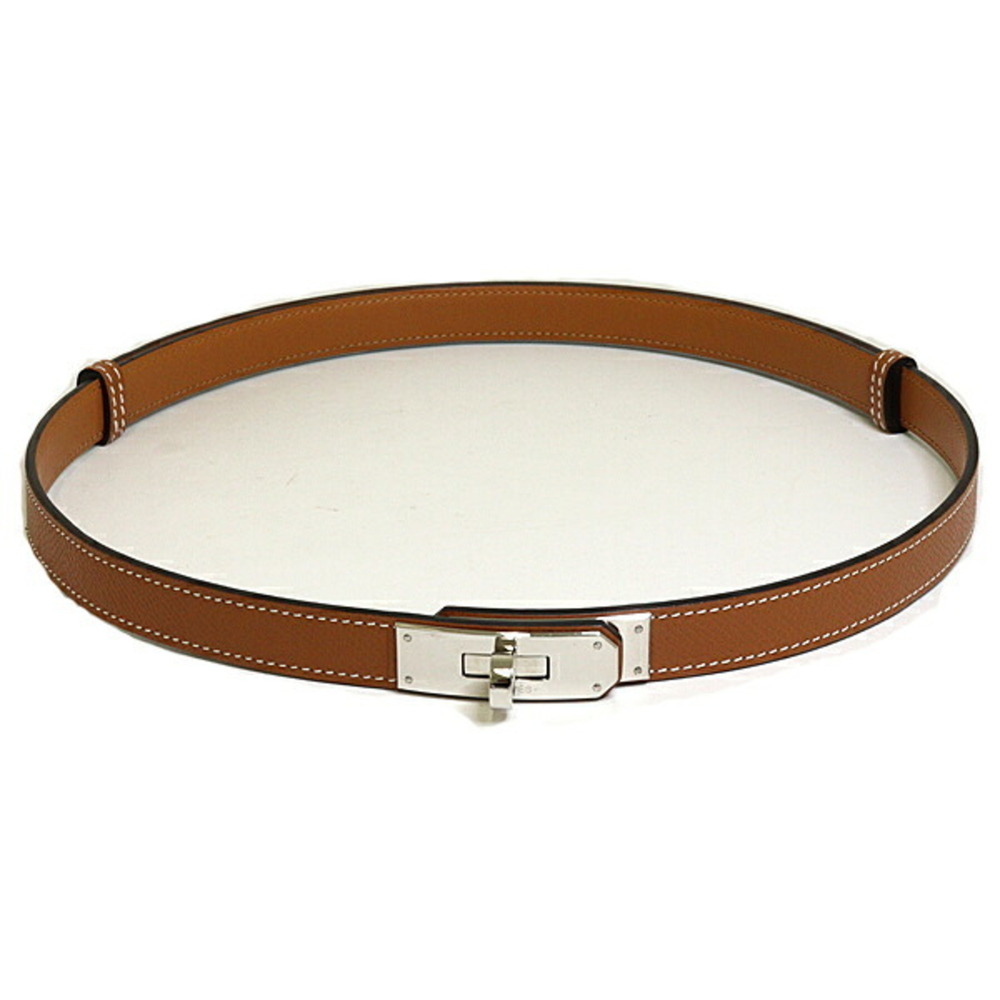 Hermes Kelly Belt, Size 18, Veau Epsom Leather, H069853CK37, Gold/Brown, W St...